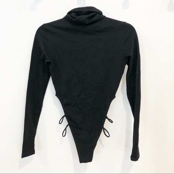 LIPT Long Sleeve Bodysuit Leotard High Leg Cheeky String - Picture 3 of 8